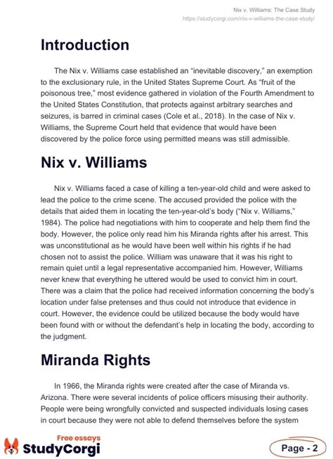 what cases are similar to nix v williams